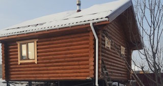 Баня из оцилиндрованного бревна под ключ в Воскресенске - от 134394 рублей